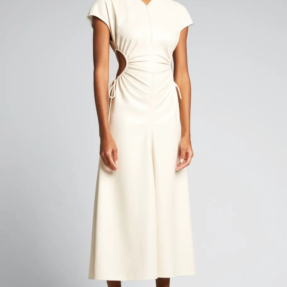 ALC Vegan Leather Midi Dress